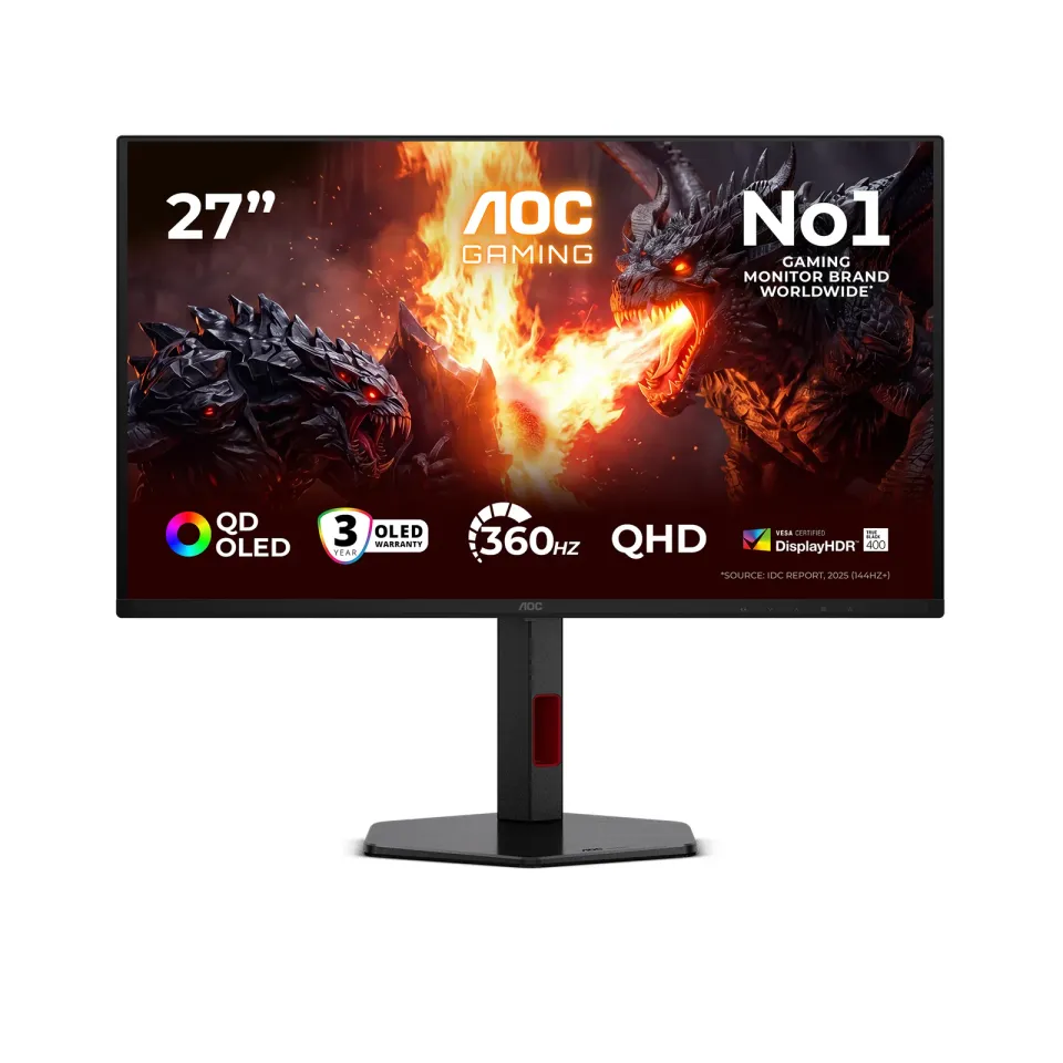 AOC AGON/Q27G4SDR/26,5"/QD-OLED/QHD/360Hz/0,03ms/Černá/3R