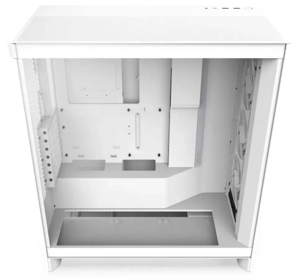 NZXT skříň H7 Flow RGB edition / ATX / 1x 360mm RGB Fan/ USB-C / 2x USB / proskl. bočnice / mesh panel / RGB / bílá