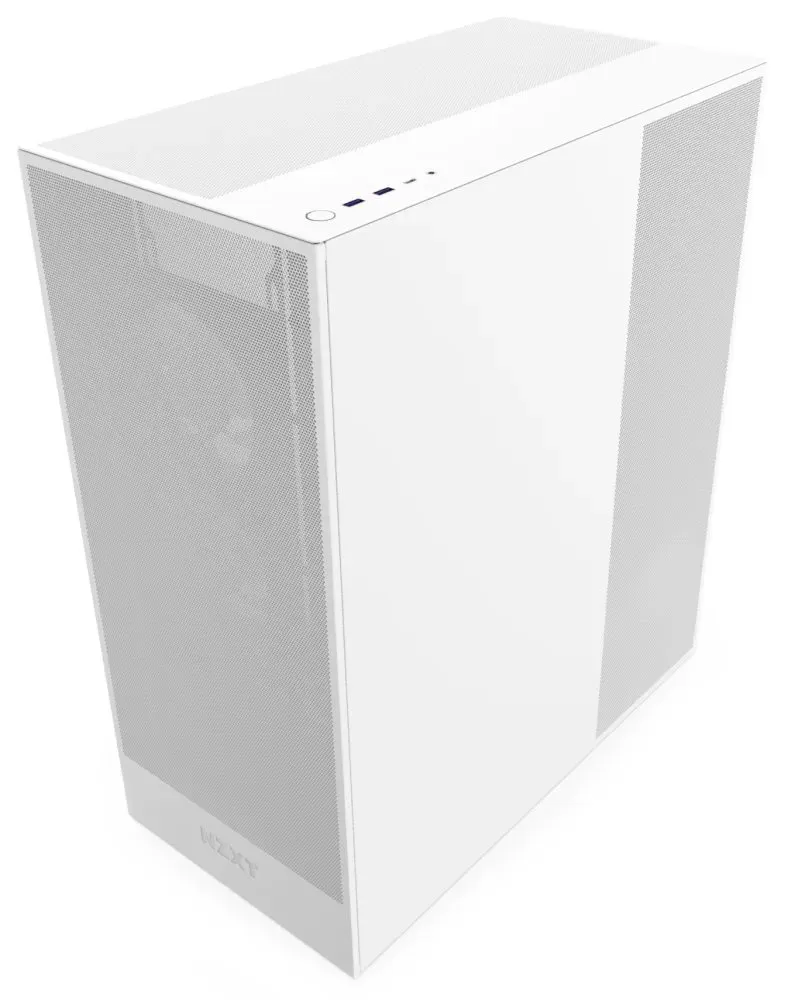 NZXT skříň H7 Flow RGB edition / ATX / 1x 360mm RGB Fan/ USB-C / 2x USB / proskl. bočnice / mesh panel / RGB / bílá