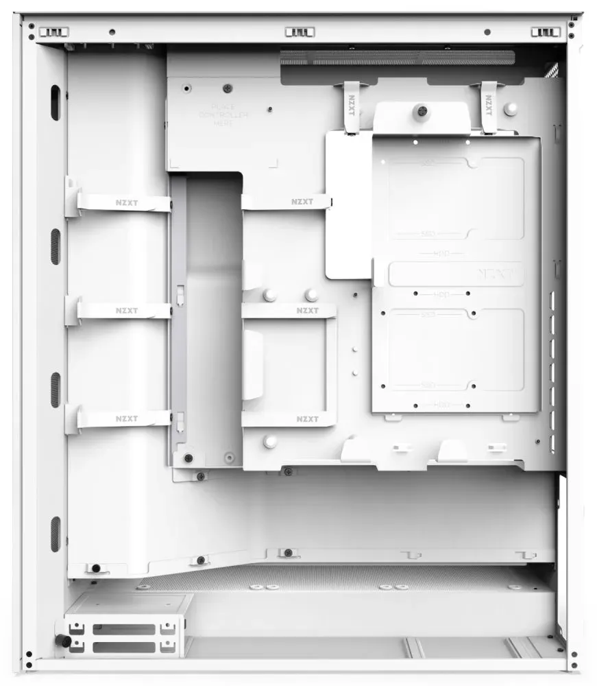 NZXT skříň H7 Flow RGB edition / ATX / 1x 360mm RGB Fan/ USB-C / 2x USB / proskl. bočnice / mesh panel / RGB / bílá
