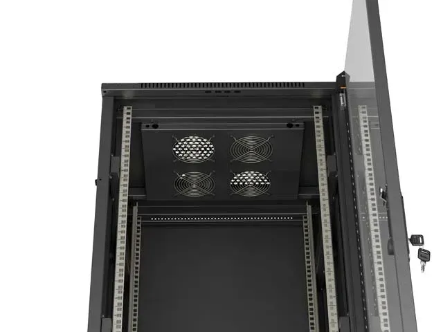LANBERG Volně stojící skříň 19" 32U/600x600 (v rozloženém stavu) černá (RAL9004)