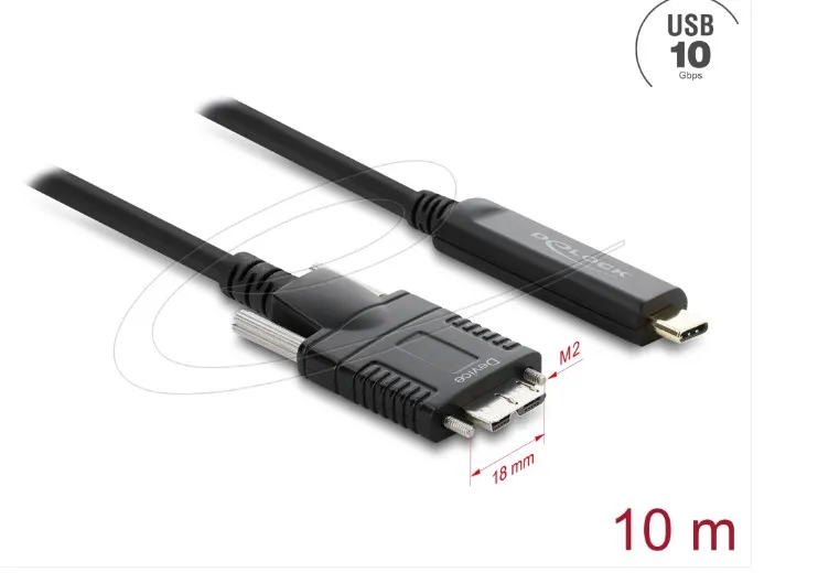 Delock Aktivní optický kabel USB 10 Gbps USB Type-C samec > USB 10 Gbps Typ Micr (83632)