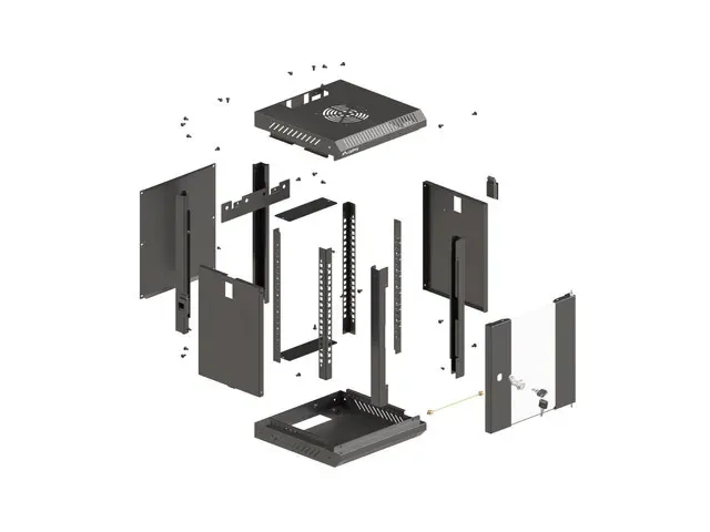 LANBERG RACKOVÁ SKŘÍŇ 10" NÁSTĚNNÁ 4U/300X300 (FLAT PACK) S PROSKLENÝMI DVEŘMI ČERNÁ
