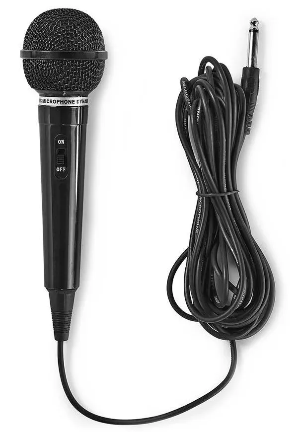 Nedis MPWD01BK - Kabelový Mikrofon | | Pevný kabel | 5.00 m | 80 Hz - 12 kHz | 6