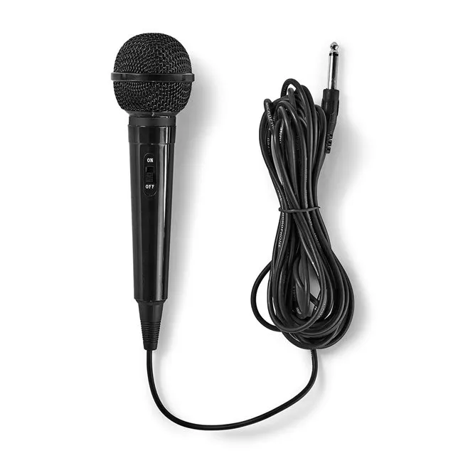 Nedis MPWD01BK - Kabelový Mikrofon | | Pevný kabel | 5.00 m | 80 Hz - 12 kHz | 6