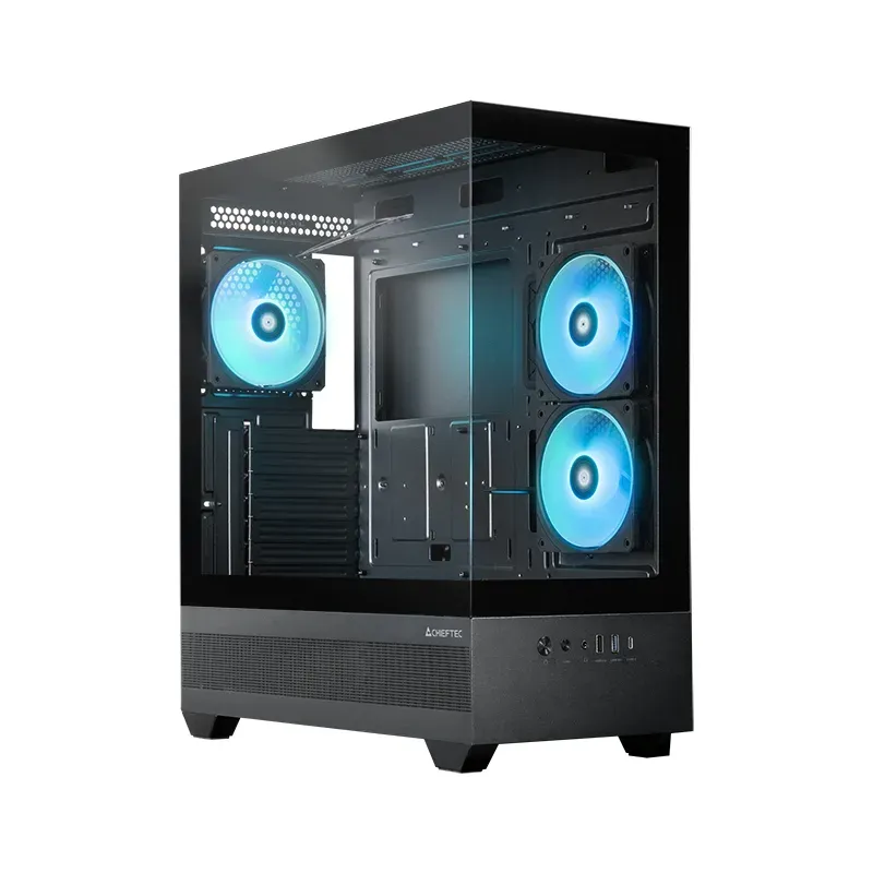 CHIEFTEC Vista / ATX / 3x120mm ARGB fan / USB 2.0 / USB 3.0 / USB-C / prosklená / černá
