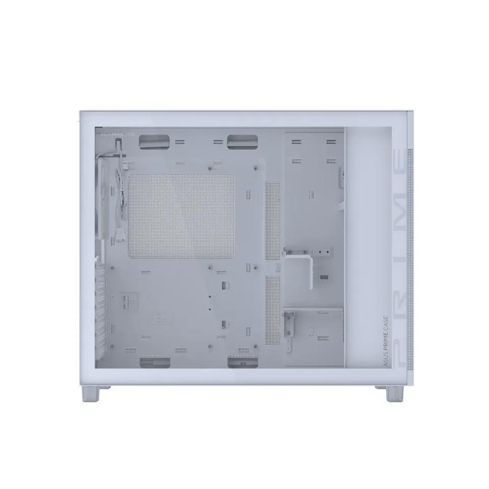 ASUS case PRIME AP303 TG WHITE, ATX, průhledná bočnice,1x120mm, bílá