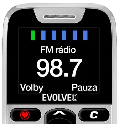 EVOLVEO EasyPhone, telefon pro seniory s nabíjecím stojánkem, 1,8" 160 × 128 px/
