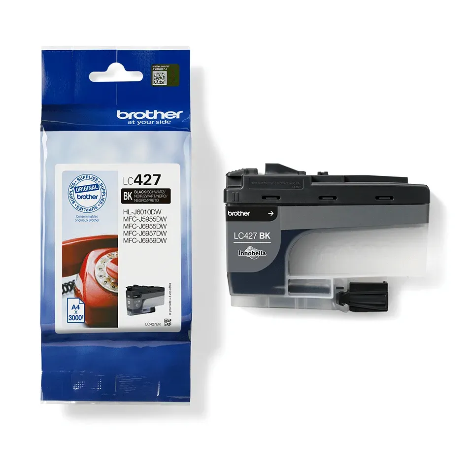 Brother LC-427BK (inkoust black, 3000 str., ISO / IEC 24711)