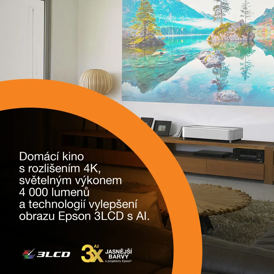 EPSON projektor Lifestudio Grand Plus EH-LS970W - Diamond white, 4K, 3LCD, 5letá záruka