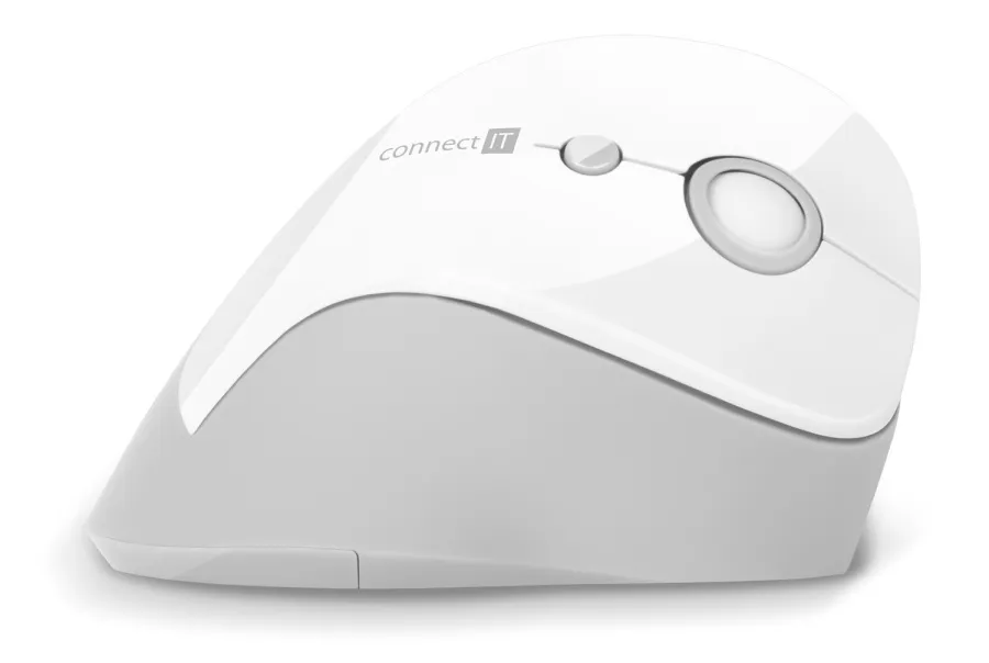 CONNECT IT FOR HEALTH ergonomická vertikální myš, (+ 1x AA baterie zdarma), bezd (CMO-2700-WH)