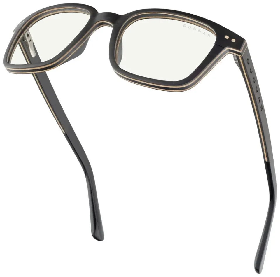 GUNNAR kancelářske/herní brýle MUIR EBONY * čírá PRO skla * BLF20 * GUNNAR focus