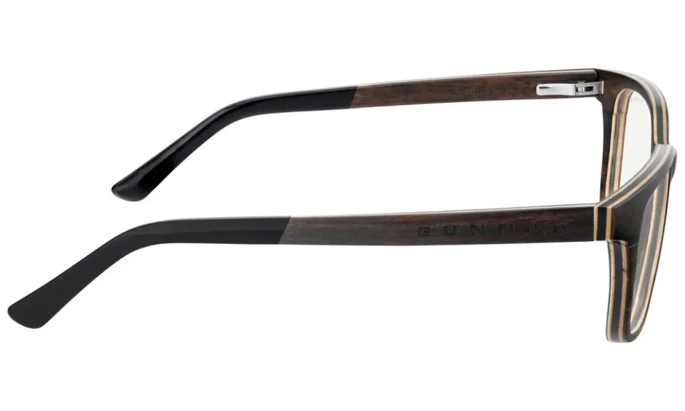 GUNNAR kancelářske/herní brýle MUIR EBONY * čírá PRO skla * BLF20 * GUNNAR focus