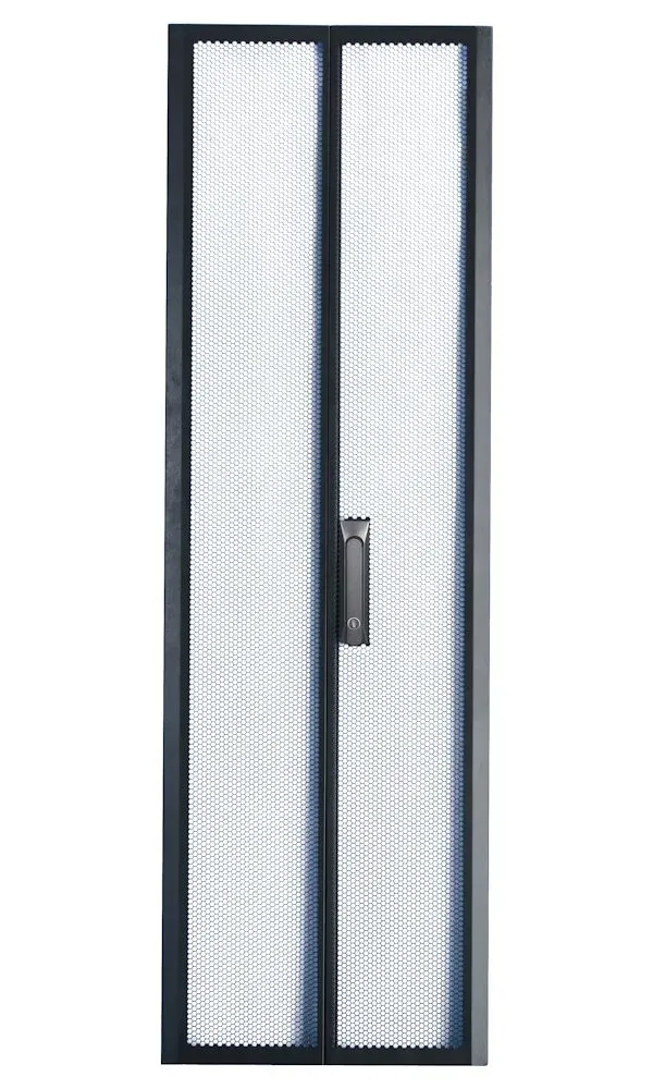 XtendLan TELCO 42U/800x1000 stojanový, černý, perforované dvoukřídlé(dvoudílné) dveře a záda