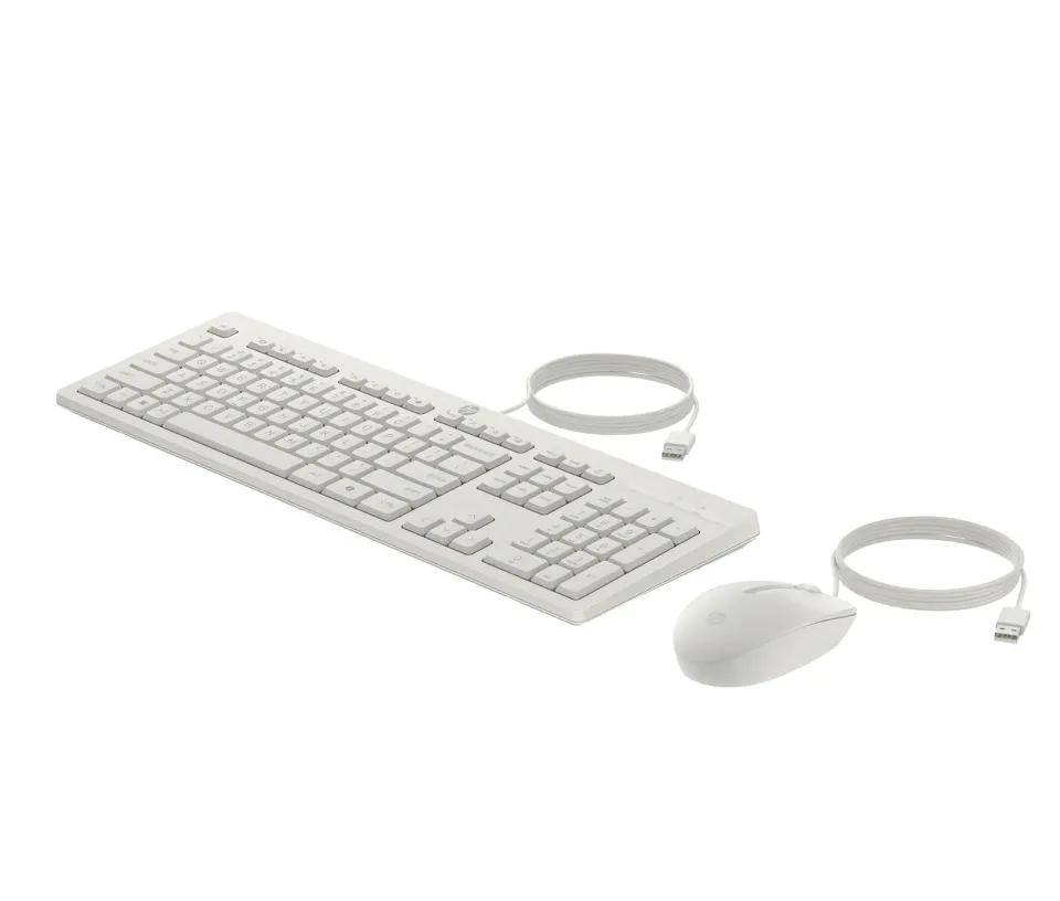 HP 225 Wired Mouse and Keyboard Combo G2 - White English