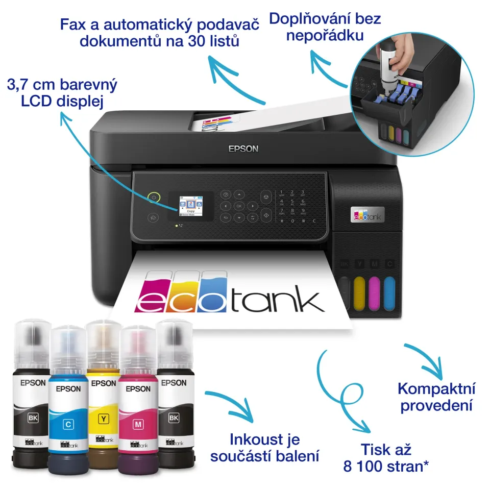 EPSON EcoTank L5310, inkoustová multifunkční tiskárna