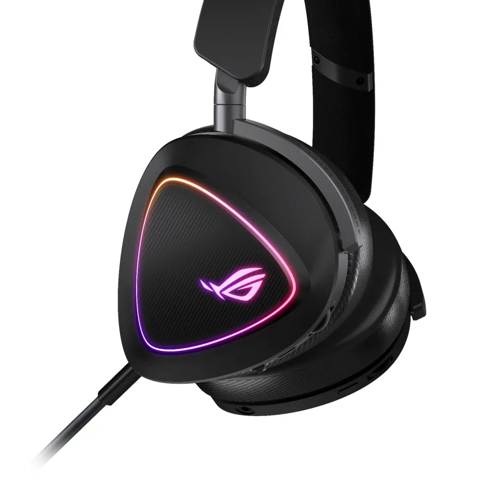 ASUS sluchátka ROG DELTA II, Bezdrátové 2.4GHz, ARGB, černá