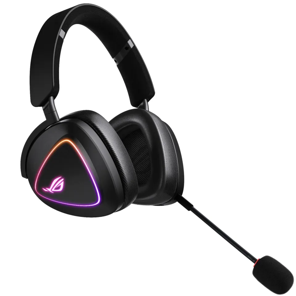 ASUS sluchátka ROG DELTA II, Bezdrátové 2.4GHz, ARGB, černá