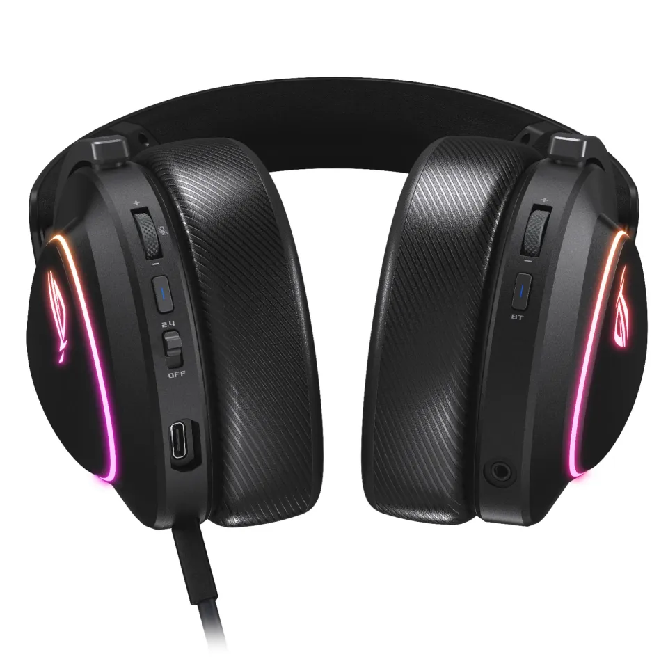 ASUS sluchátka ROG DELTA II, Bezdrátové 2.4GHz, ARGB, černá