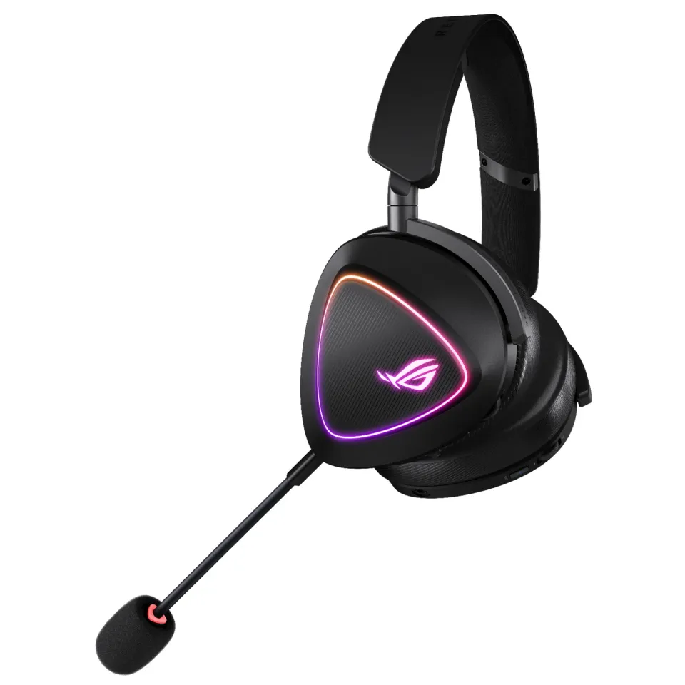 ASUS sluchátka ROG DELTA II, Bezdrátové 2.4GHz, ARGB, černá