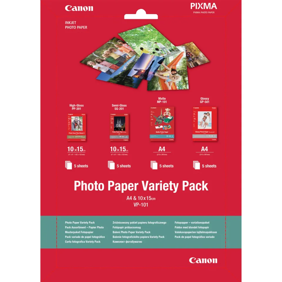 Canon VP-101, A4, 10x15 Variety Pack