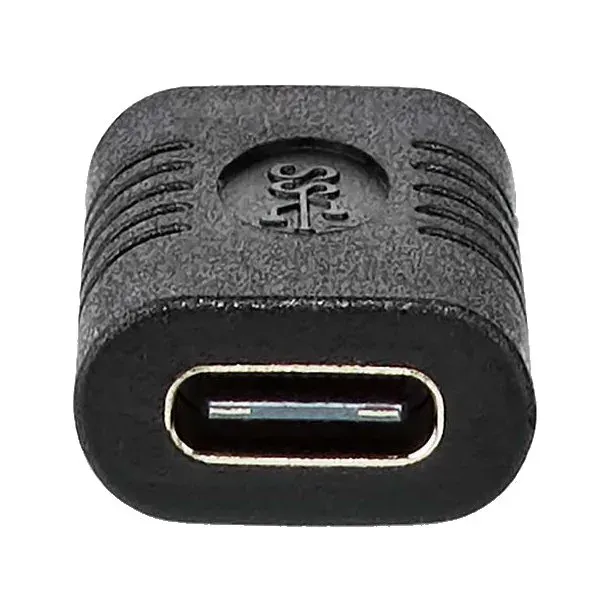 NEDIS USB-C adaptér/ USB 3.2 Gen 2/ USB-C zásuvka/ USB-C zásuvka/ 10 Gbps/ BOX/ černý