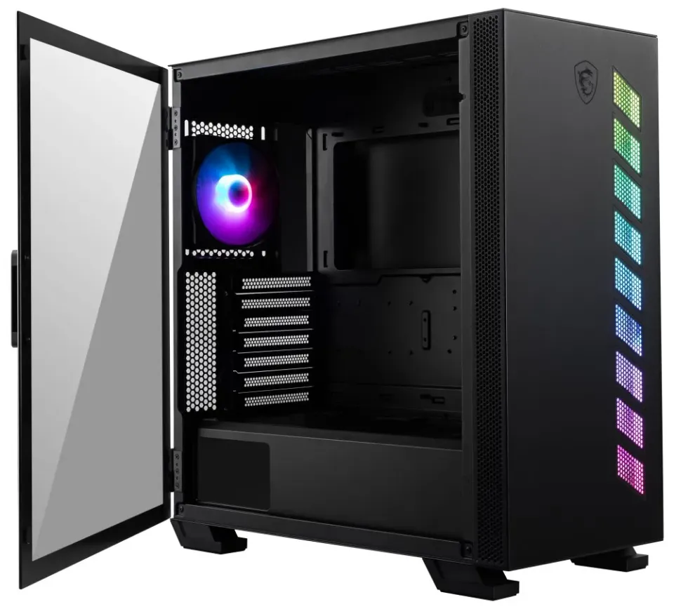 MSI skříň MAG VAMPIRIC 300R/ bez zdroje/ levé temp. sklo/ 1x 120mm ARGB fan/1x USB3.1 Type-C/2x USB3.0/ černá