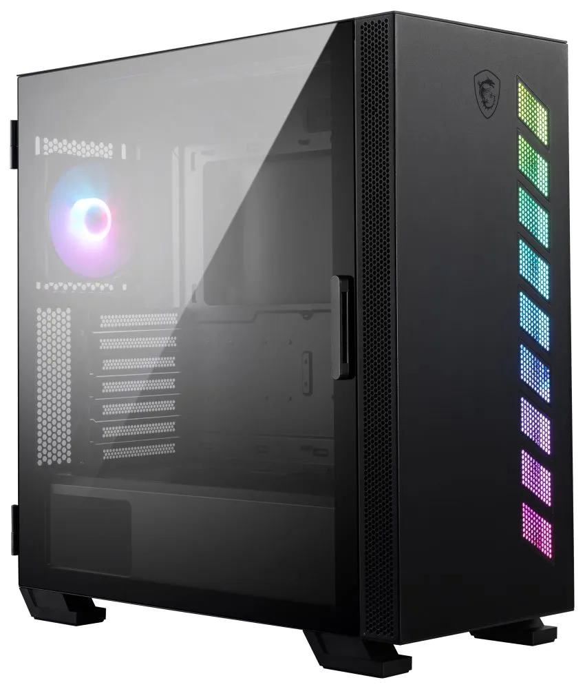MSI skříň MAG VAMPIRIC 300R/ bez zdroje/ levé temp. sklo/ 1x 120mm ARGB fan/1x USB3.1 Type-C/2x USB3.0/ černá