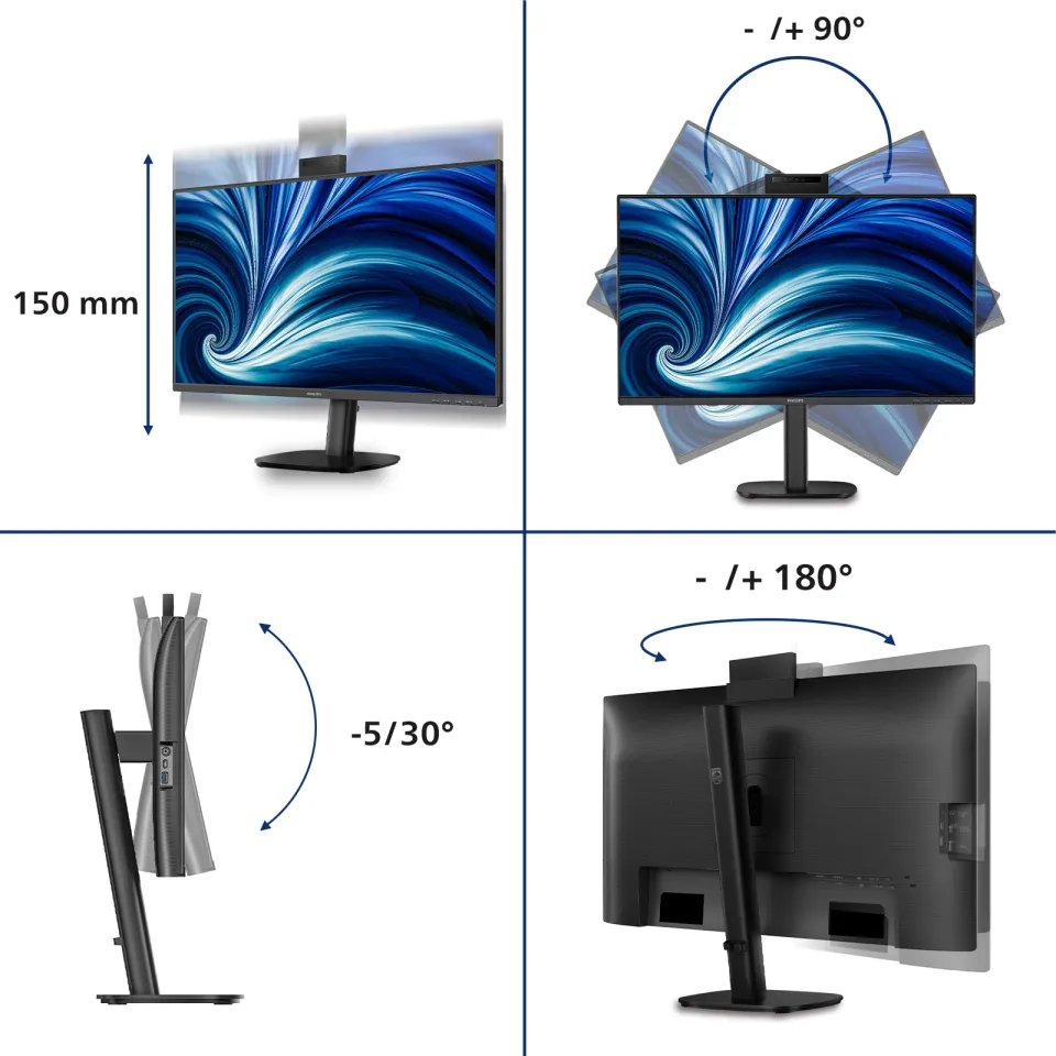 Philips LCD 27B2N3500JH 27" IPS/2560x1440@120Hz/4ms/350cd/2xHDMI/DP/4xUSB/Webcam