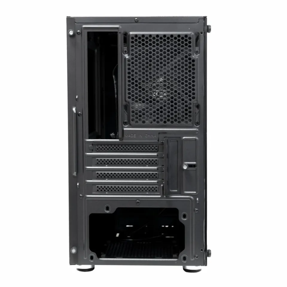 EVOLVEO M4, case mATX, 2x USB2.0 / 1x USB3.0 / 120mm LED / černý s průhlednou bo