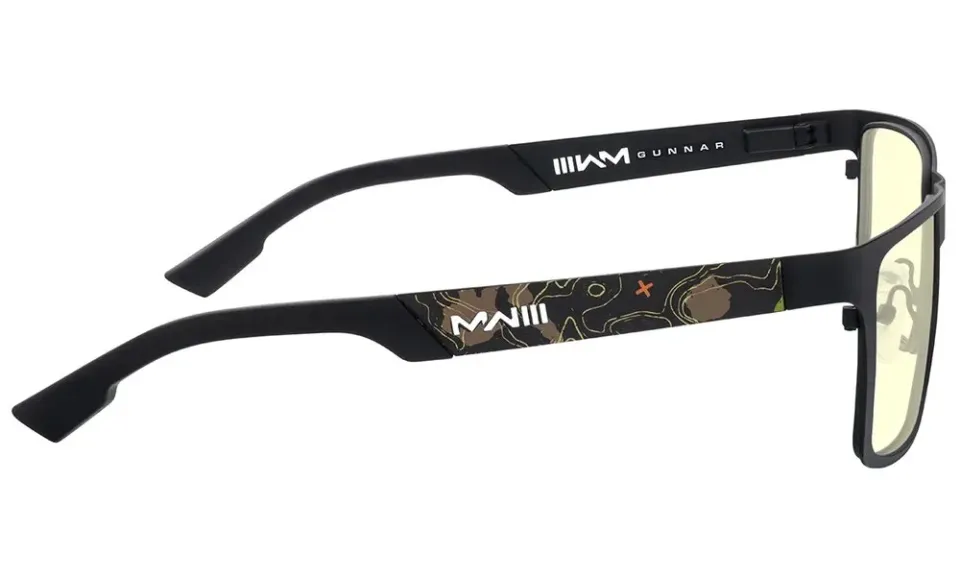 GUNNAR kancelářske/herní brýle CALL OF DUTY UAV EDITION ONYX TOPO * jantarová skla * BLF 65 * GUNNAR focus