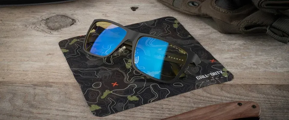 GUNNAR kancelářske/herní brýle CALL OF DUTY UAV EDITION ONYX TOPO * jantarová skla * BLF 65 * GUNNAR focus