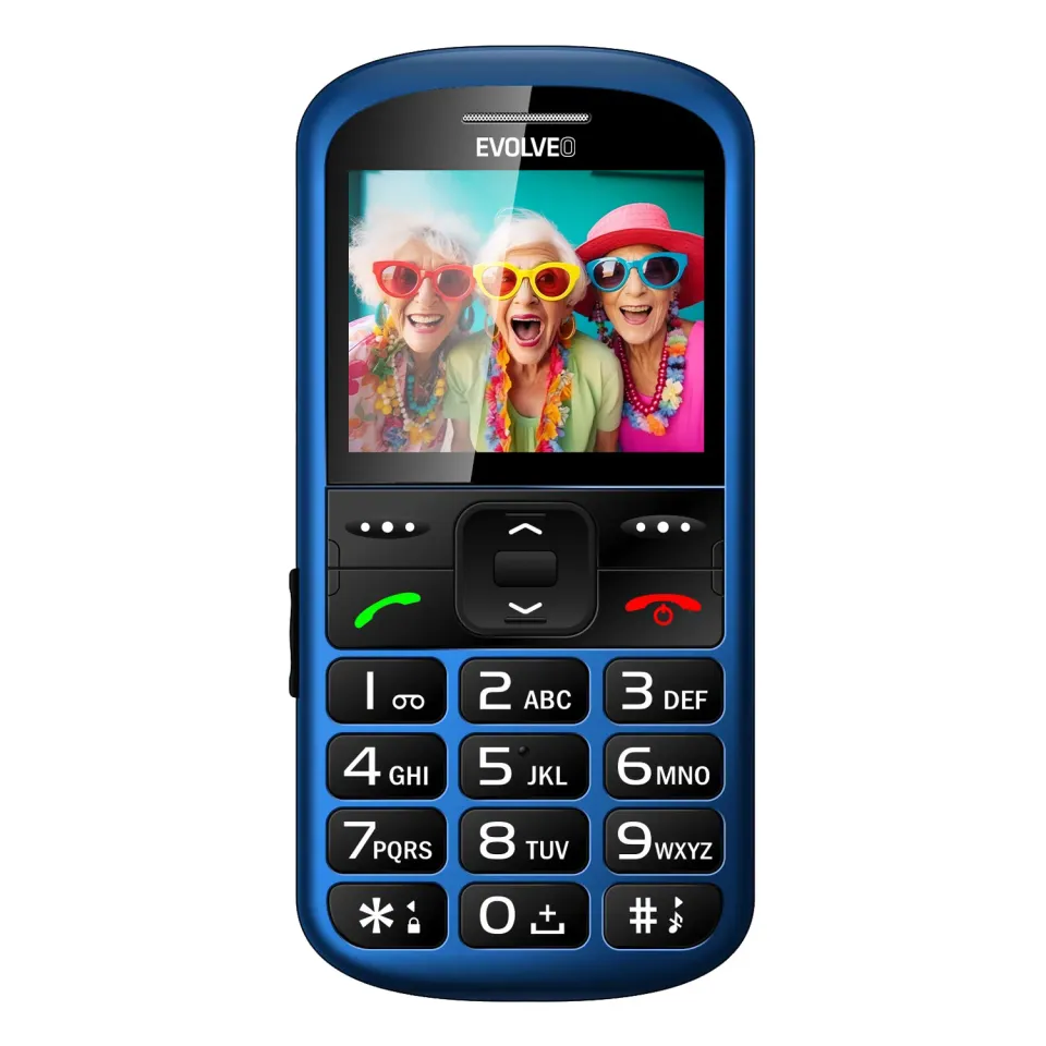 EVOLVEO EasyPhone XS, mobilní telefon pro seniory, modrý