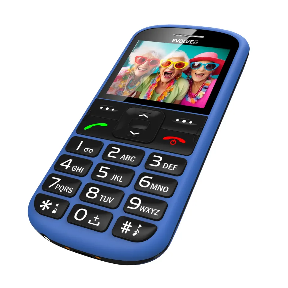 EVOLVEO EasyPhone XS, mobilní telefon pro seniory, modrý