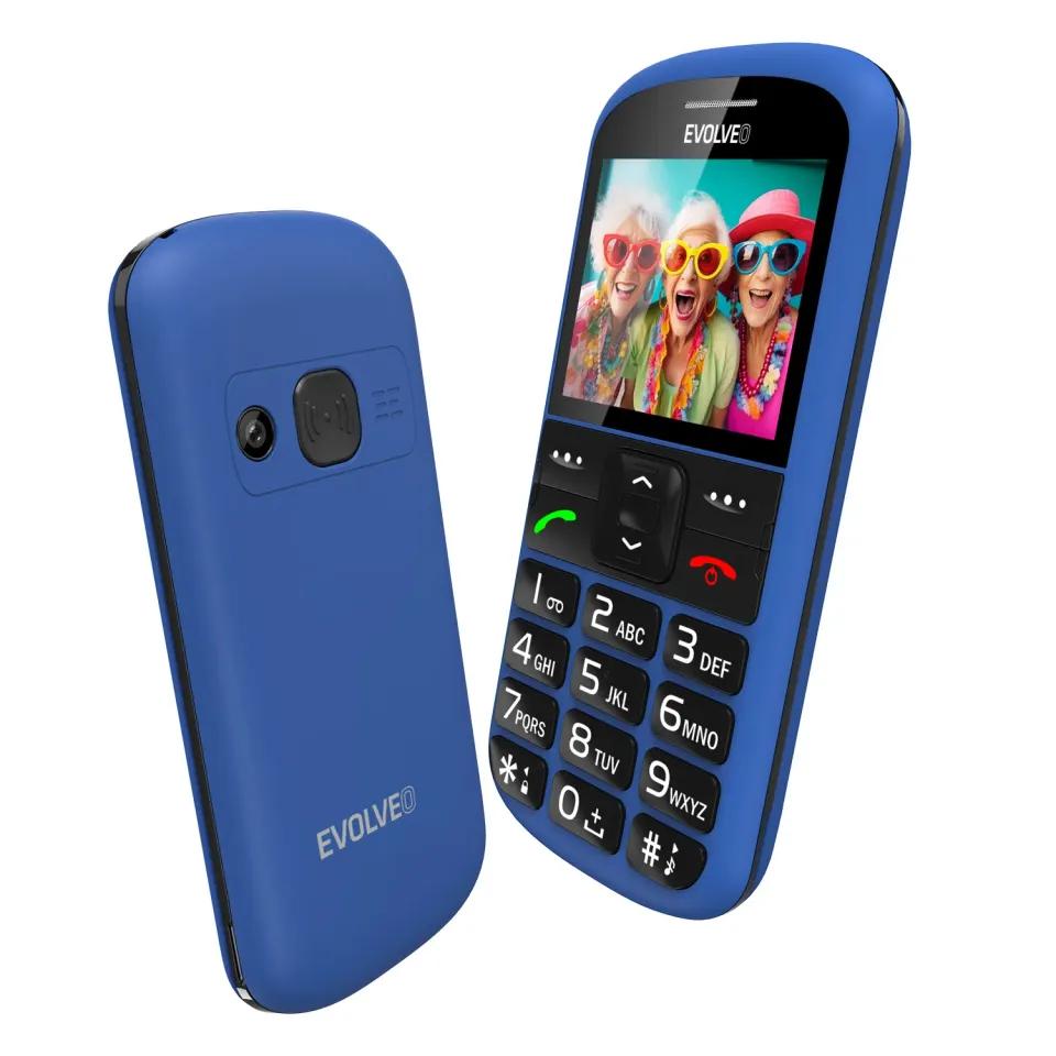 EVOLVEO EasyPhone XS, mobilní telefon pro seniory, modrý