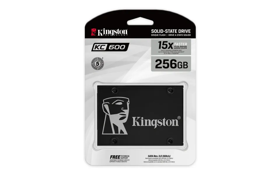 Kingston Flash 256G SSD KC600 SATA3 2.5"