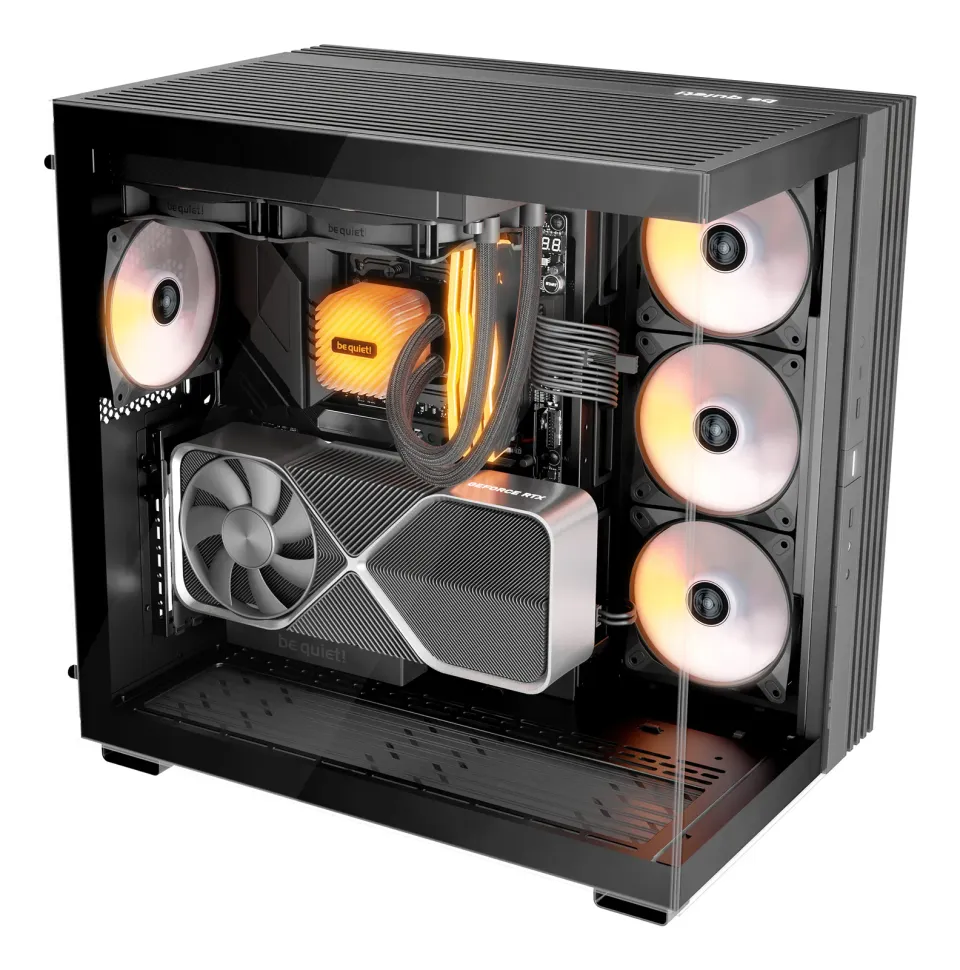 Be quiet! skříň LIGHT BASE 600LX / ATX / 4x 120mm ARGB fan / 2xUSB 3.0 / USB-C / panoramatická / černá