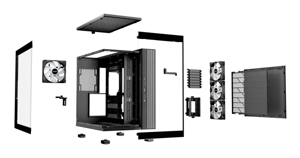 Be quiet! skříň LIGHT BASE 600LX / ATX / 4x 120mm ARGB fan / 2xUSB 3.0 / USB-C / panoramatická / černá