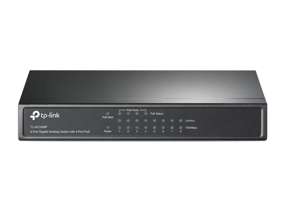 TP-LINK TL-SG1008P GBit PoE switch, 8x 10/100/1000Mbps/4x POE port