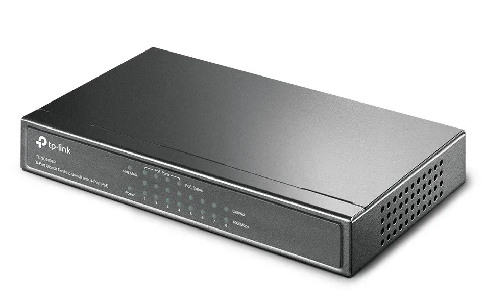 TP-LINK TL-SG1008P GBit PoE switch, 8x 10/100/1000Mbps/4x POE port