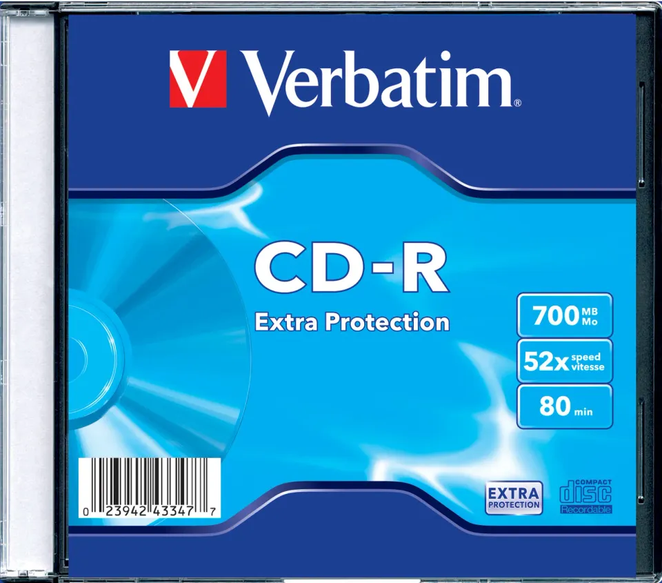 VERBATIM CD-R 700MB, 52 Extra Prot. Slim Box