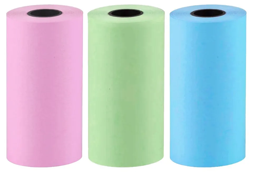 HELMER kotoučky pro termo mini tiskárnu TP01/TP02/ 55mm x 25mm/ 3ks/ barevné