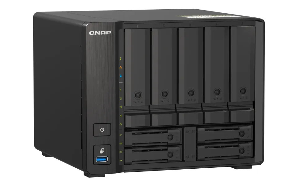 QNAP TS-h973AX-8G (Ryzen 2,2GHz, ZFS, 8GB RAM, 5x 3,5" + 4x 2,5" SATA/2x U.2, 2x 2,5GbE, 1x 10GbE)