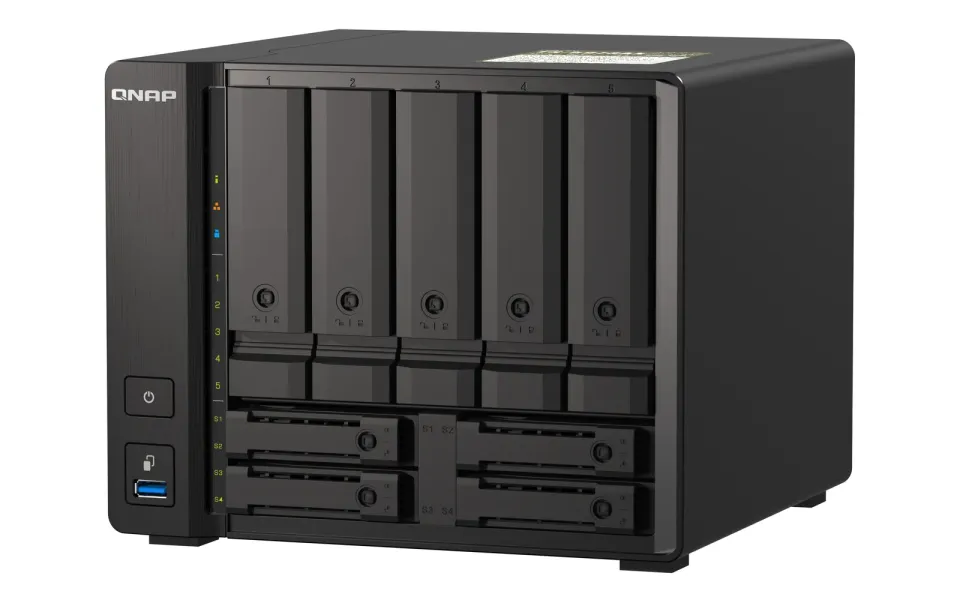 QNAP TS-h973AX-8G (Ryzen 2,2GHz, ZFS, 8GB RAM, 5x 3,5" + 4x 2,5" SATA/2x U.2, 2x 2,5GbE, 1x 10GbE)