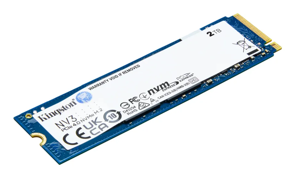 KINGSTON NV3 SSD NVMe M.2 2TB PCIe Gen 4x4 NVMe (čtení max. 6000MB/s, zápis max. 5000MB/s)