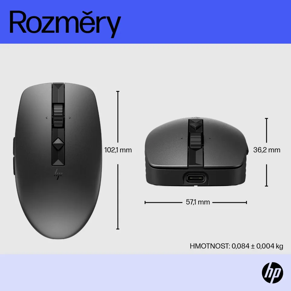 HP myš - 715 Rechargeable Multi-Device Bluetooth Mouse