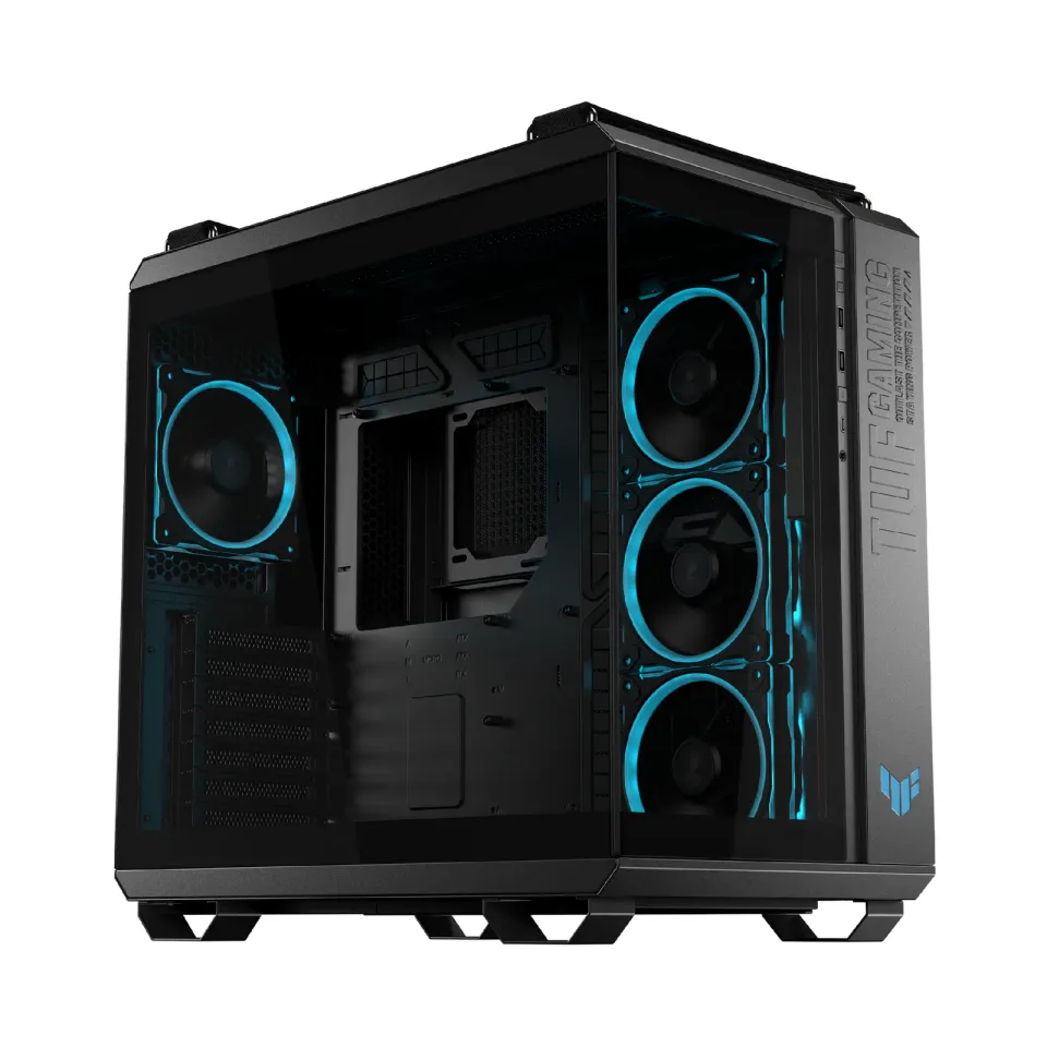 ASUS case TUF GAMING GT502 HORIZON, Mid Tower, průhledná bočnice, 4x 120mm ARGB Fan, černá