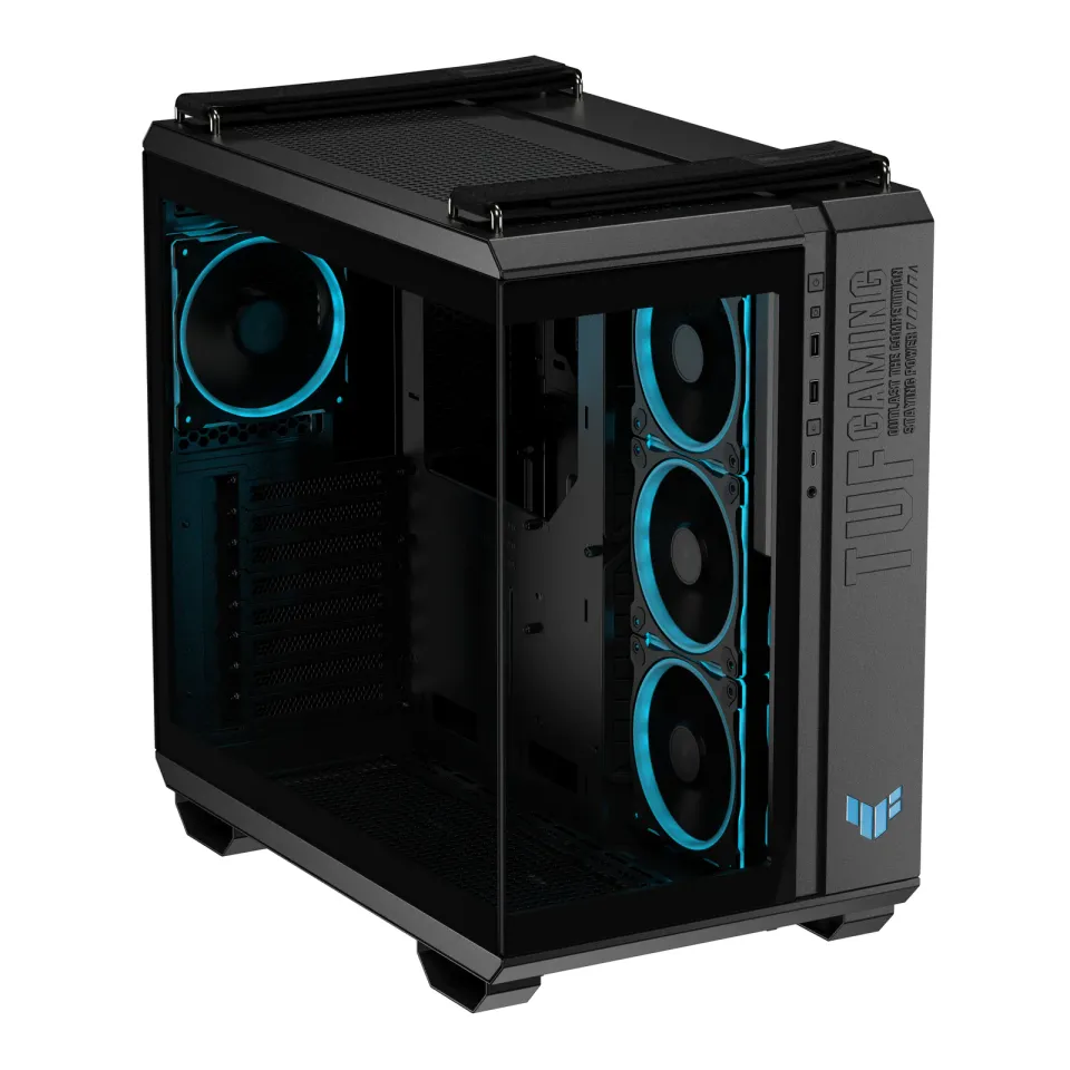 ASUS case TUF GAMING GT502 HORIZON, Mid Tower, průhledná bočnice, 4x 120mm ARGB Fan, černá