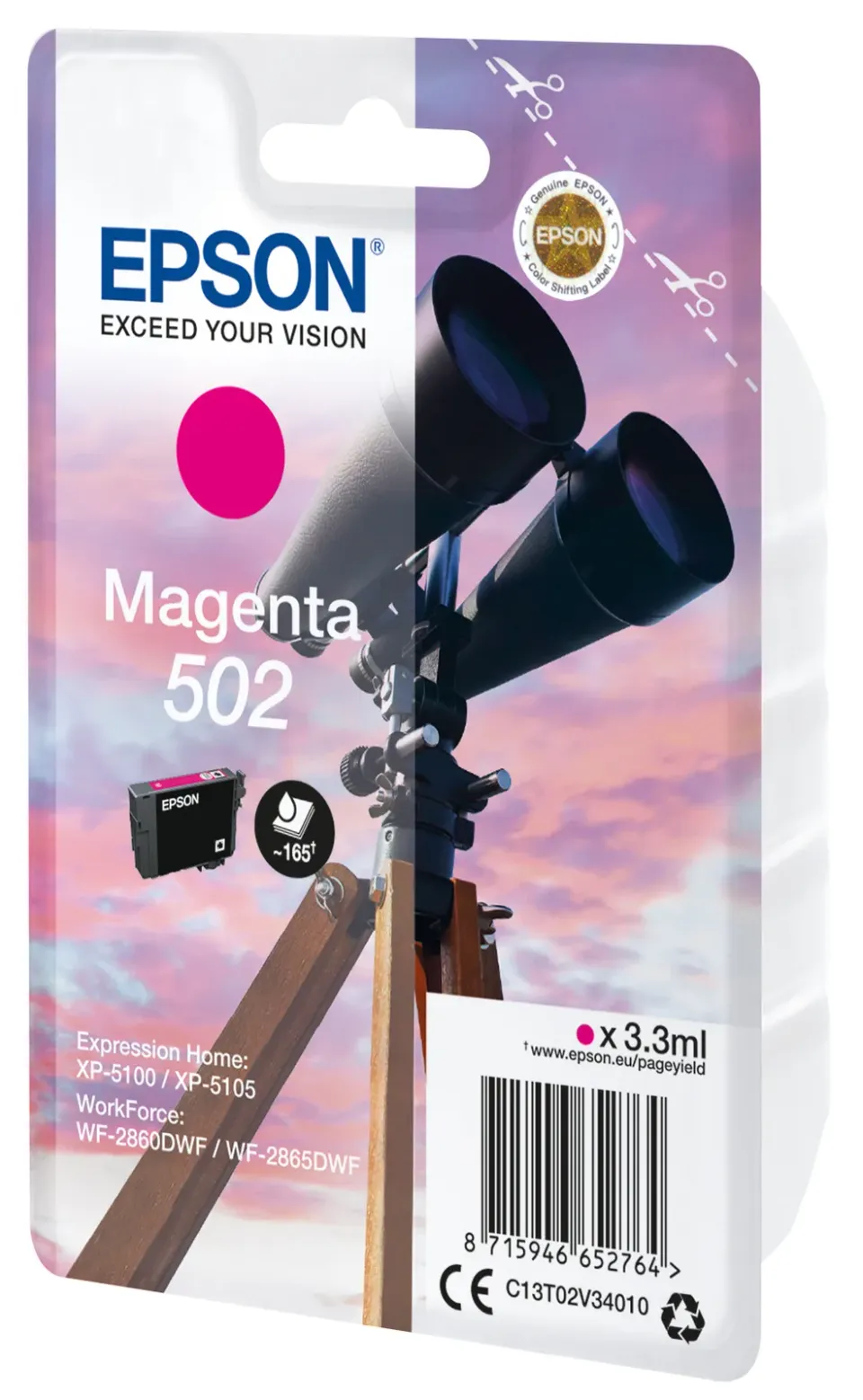EPSON cartridge T02V3 magenta (dalekohled)