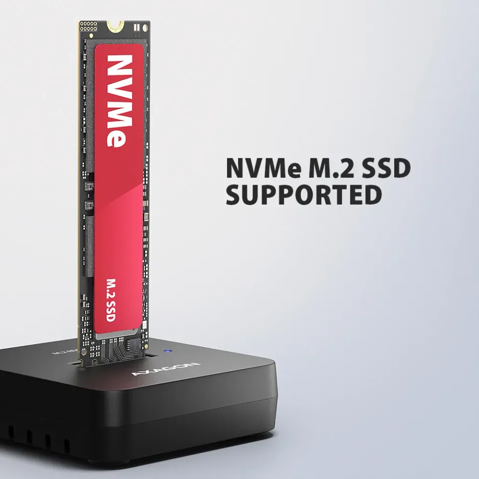 AXAGON ADSA-M2C11L, USB-C 10Gbps dokovací stanice pro 1× M.2 NVMe SSD